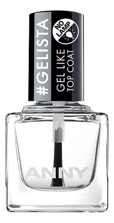 Закрепляющее покрытие с эффектом гелевого лака Gelista Gel Like Top Coat 15мл покрытие для ногтей закрепляющее с эффектом гелевого лака anny gelista gel like top coat 15 мл