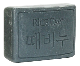 Мыло-скраб для тела Древесный уголь Rice Day Scrub Body Soap 100г