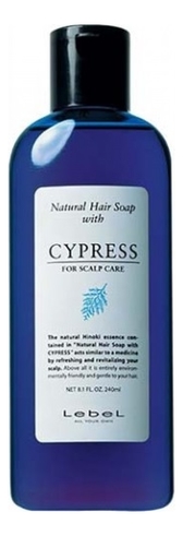 Шампунь для волос c маслом кипариса Natural Hair Soap With Cypress: Шампунь 240мл