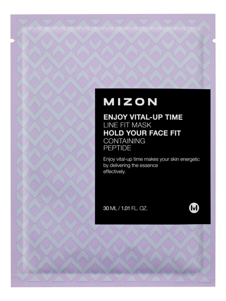 Маска листовая для подтяжки овала лица Enjoy Vital-Up Time Line Fit Mask 30мл