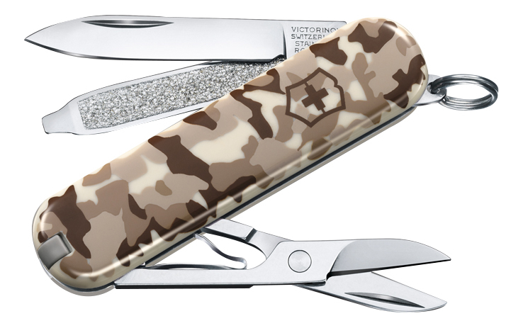 Нож-брелок Classic SD Desert Camouflage 58 мм 7 функций (бежевый камуфляж)