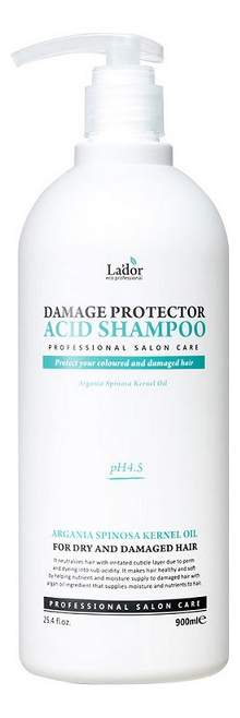 Шампунь для волос с аргановым маслом Damaged Protector Acid Shampoo: Шампунь 900мл шампунь для ежедневного использования с аргановым маслом shampoo daily use 2500 1000 мл