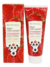 Milatte Пенка для умывания с экстрактом клубники Fashiony Fruit Foam Cleanser Strawberry 150мл