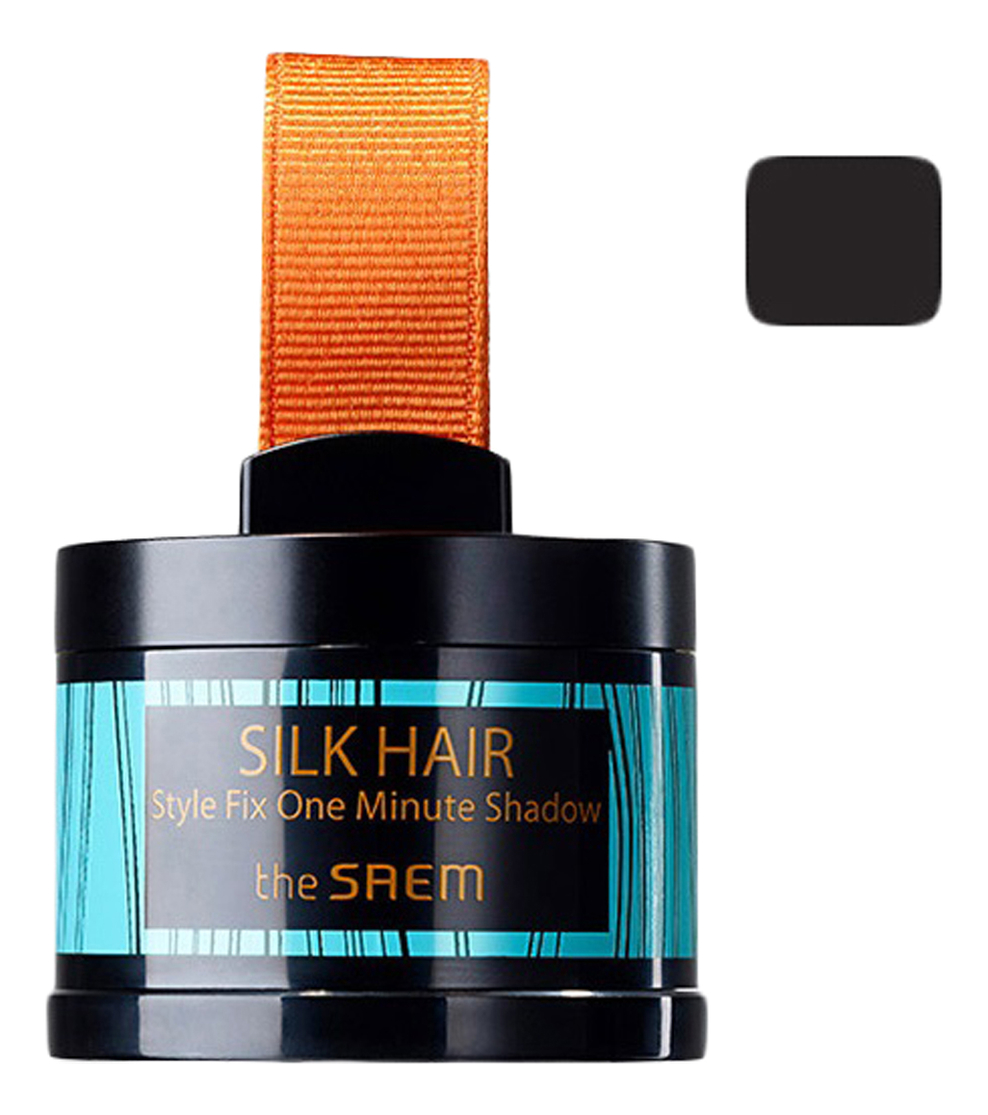 Фиксирующее оттеночное средство для волос Silk Hair Style Fix One Minute Shadow 4г: 01 Black Brown