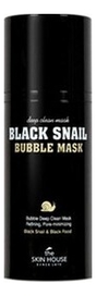 Кислородная маска с муцином улитки Black Snail Bubble Mask 100мл the skin house кислородная маска с муцином улитки black snail bubble mask 100 г 100 мл