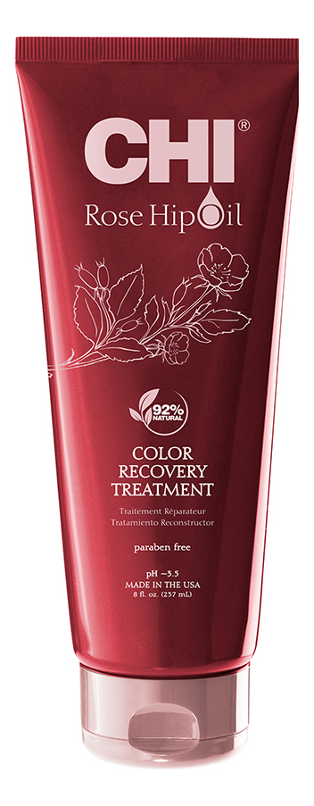 Маска для волос с экстрактом лепестков роз Rose Hip Oil Color Nurture Recovery Treatment 237мл