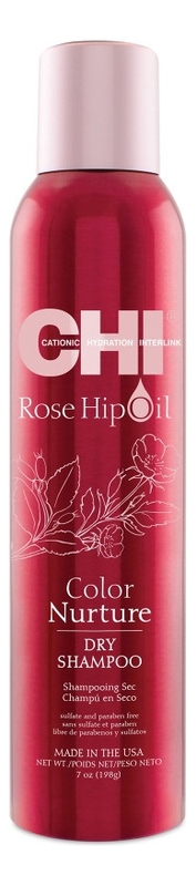 Сухой шампунь с маслом лепестков роз Rose Hip Oil Color Nurture Dry Shampoo 198г от Randewoo