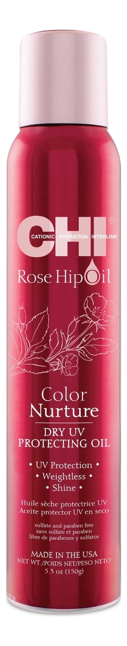 

Сухое масло для волос поддержание цвета Rose Hip Oil Color Nurture Dry UV Protecting Oil 150мл