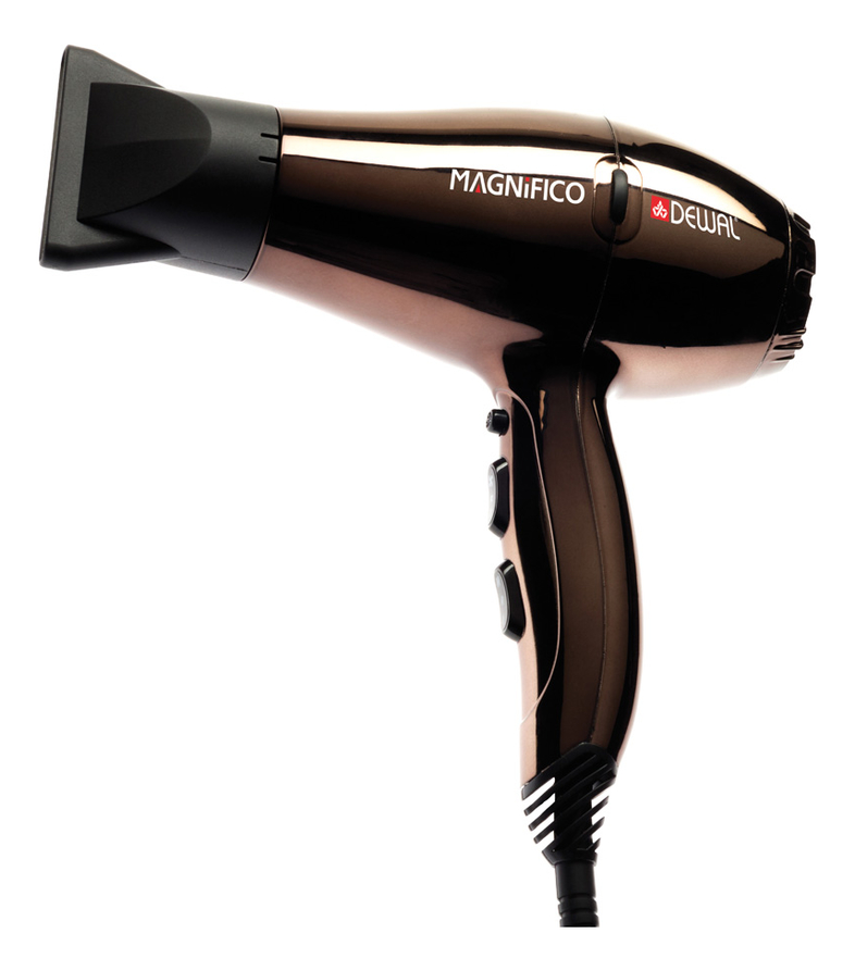 Фен для волос Magnifico 03-007 2000W (2 насадки, коричневый) фен для волос pro style 03 111 black 2000w 2 насадки диффузор