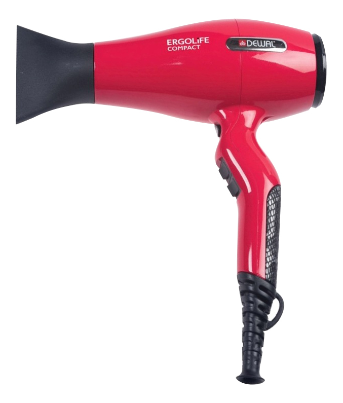 

Фен для волос ErgoLife Compact 03-002 2000W (2 насадки, красный)