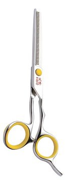 Ножницы парикмахерские филировочные 40 зубцов Duet TQ6355S (5,5") желтые