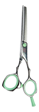 Ножницы парикмахерские филировочные 35 зубцов Duet TQ6540S (5,5") зеленые