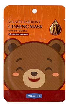 Маска тканевая для лица с экстрактом красного женьшеня Fashiony Ginseng Mask Sheet 21г