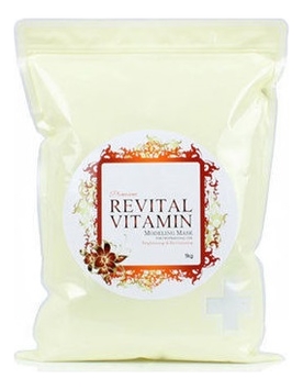 Маска альгинатная Витаминная Premium Revital Vitamin Modeling Mask 1кг: Маска 1000г (запасной блок) маска альгинатная с экстрактом лаванды premium herb lavender modeling mask 1кг маска 1000г запасной блок