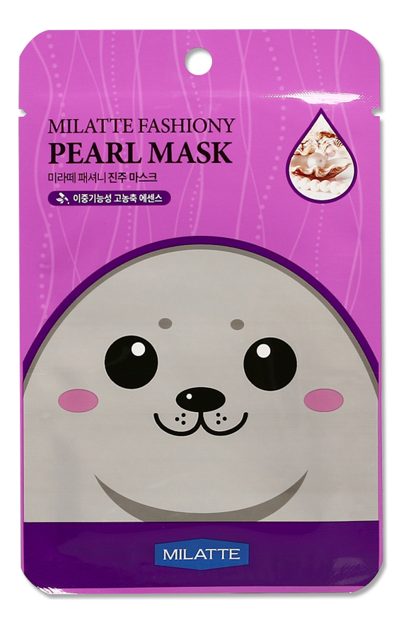Купить Маска тканевая для лица с экстрактом жемчуга Fashiony Pearl Mask Sheet 21г, Milatte