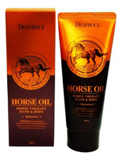 Deoproce Крем для тела и рук с лошадиным жиром Hand & Body Horse Oil 100г