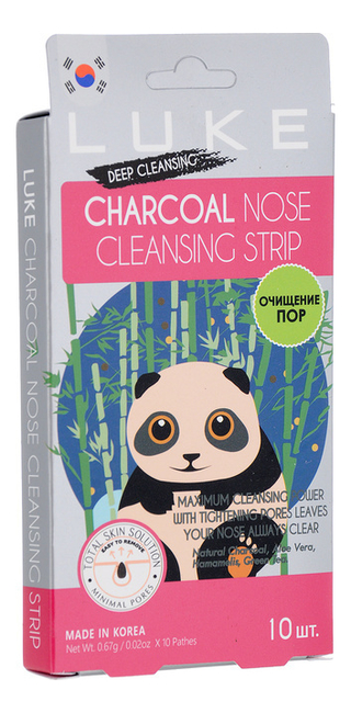

Очищающие полоски против черных точек Charcoal Nose Cleansing Strip 10шт