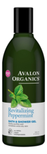 Avalon Organics Гель для ванны и душа с маслом мяты противовоспалительный Revitalizing Peppermint Bath & Shower Gel 355мл