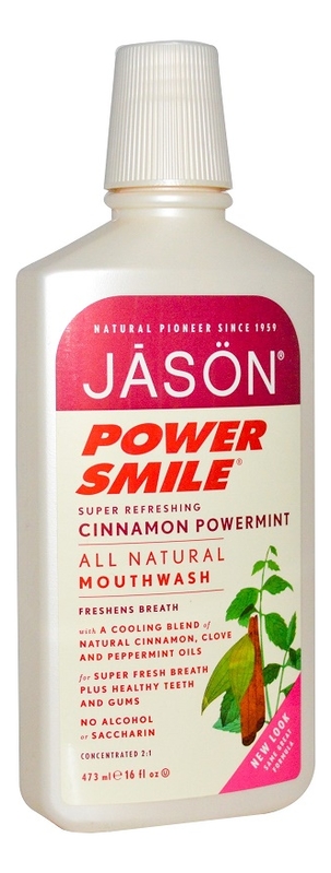 Жидкость для полоcти рта с мятой и корицей Powersmile Super Refreshing Cinnamon Powermint Mouthwash 473мл от Randewoo