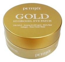 Petitfee Гидрогелевые патчи для области вокруг глаз Gold Hydrogel Eye Patch 60шт