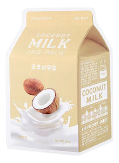 Купить Маска для лица с экстрактом кокоса Coconut Milk One-Pack 21г, A'PIEU