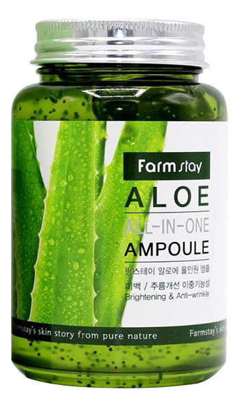 Многофункциональное ампульное средство для лица с экстрактом алоэ Aloe All-In-One Ampoule 250мл средство многофункциональное ампульное с экстрактом граната pomegranate all in one ampoule 250 мл