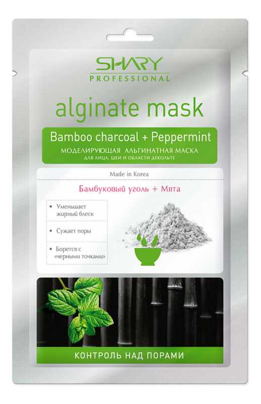 

Маска альгинатная для лица Контроль над порами Professional Alginate Mask 28г (бамбуковый уголь + мята)