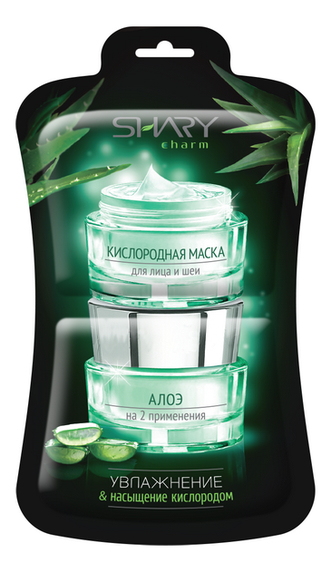 

Кислородная маска для лица и шеи Увлажнение и насыщение кислородом Charm 2*5г (алоэ)
