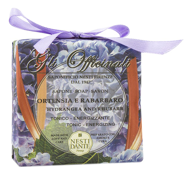 

Мыло Gli Officinali Hydrangea & Rhubarb Soap 200г (гортензия и ревень)