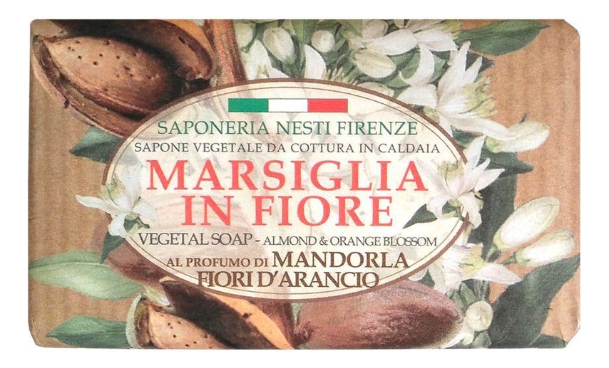

Мыло Marsiglia In Fiore Almond & Orange Blossom Soap 125г (миндаль и цветы апельсина)