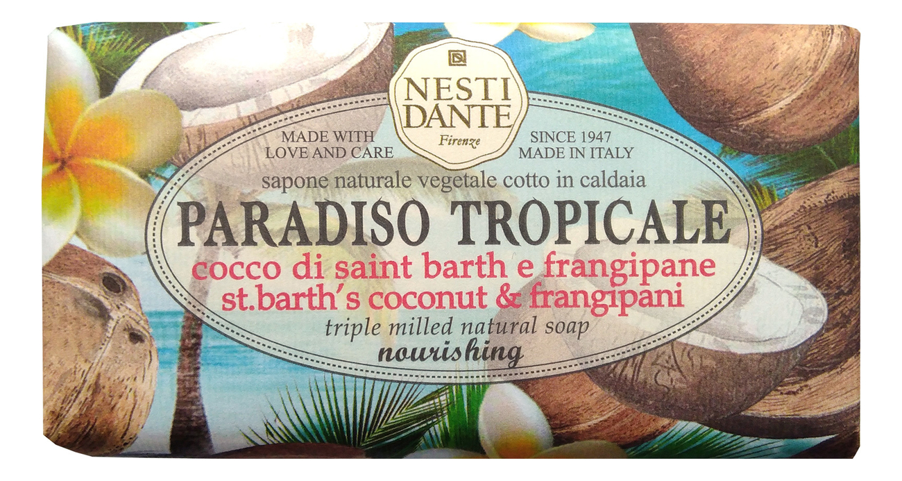

Мыло Paradiso Tropicale St. Barths Coconut & Frangipane Soap 250г (кокос и франжипани)