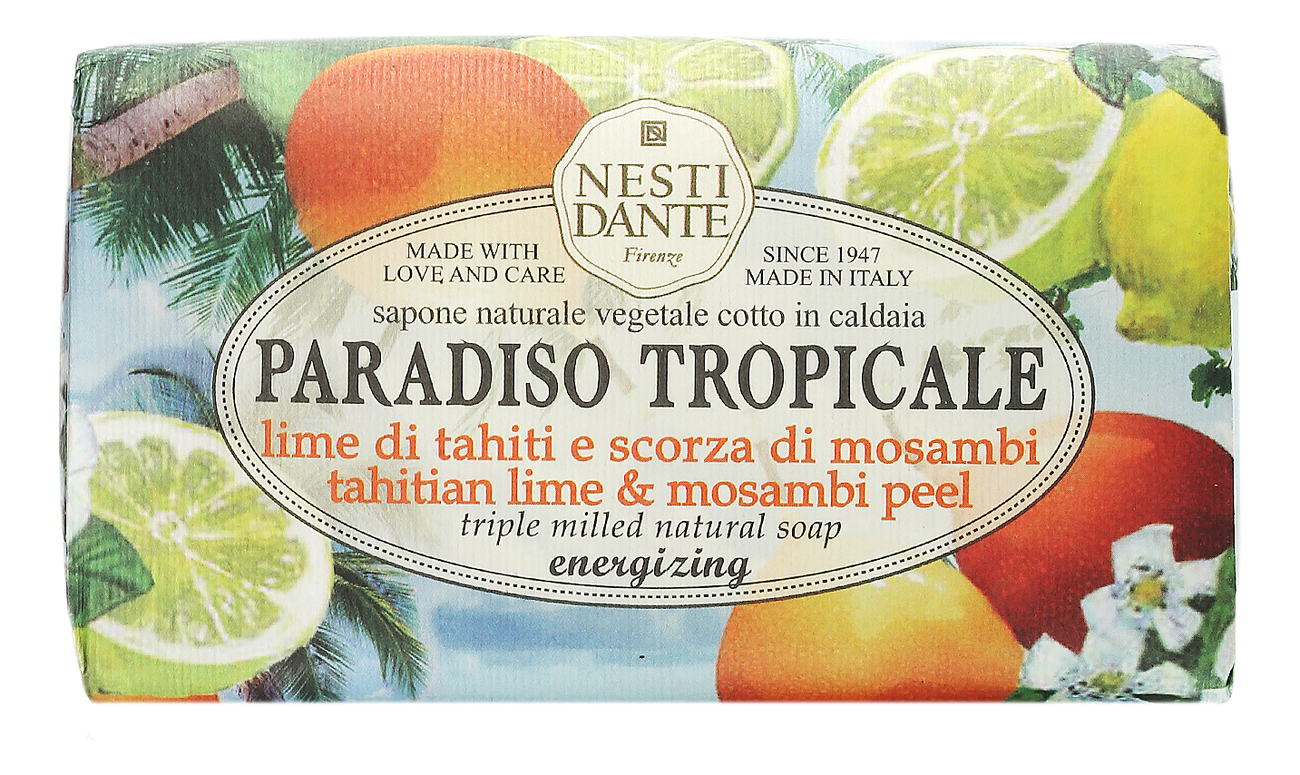 

Мыло Paradiso Tropicale Tahitian Lime & Mosambi Peel Soap 250г (лайм и мангустин)