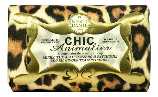 

Мыло Chic Animalier Ginger Tea & Patchouli Soap 250г (бронзовый леопард)