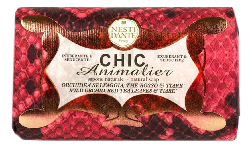 

Мыло Chic Animalier Red Tea Leaves & Tiare Soap 250г (розовый питон)