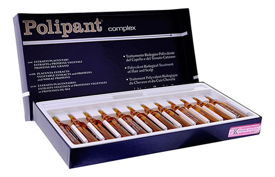 Ампульный комплекс против выпадения волос Polipant Complex 12*10мл комплекс с плацентарными и растительными экстрактами polipant complex