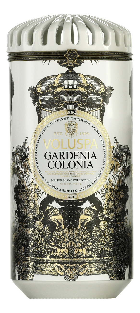 

Ароматическая свеча Gardenia Colonia (гардения): свеча в керамическом подсвечнике 425г, Ароматическая свеча Gardenia Colonia (гардения)