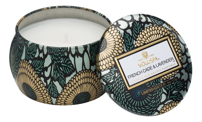 

Ароматическая свеча French Cade Lavender (лаванда и вербена): свеча в декоративном подсвечнике 113г, Ароматическая свеча French Cade Lavender (лаванда и вербена)