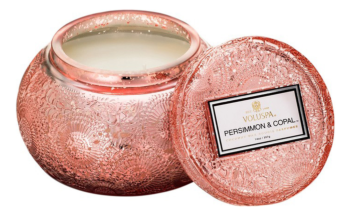 

Ароматическая свеча Persimmon & Copal (хурма и смола): свеча в стеклянном подсвечнике с крышкой 397г, Ароматическая свеча Persimmon & Copal (хурма и смола)