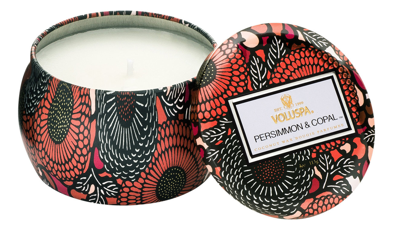 

Ароматическая свеча Persimmon & Copal (хурма и смола): свеча в декоративном подсвечнике 113г, Ароматическая свеча Persimmon & Copal (хурма и смола)