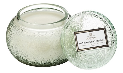 

Ароматическая свеча French Cade Lavender (лаванда и вербена): свеча в стеклянном подсвечнике с крышкой 397г, Ароматическая свеча French Cade Lavender (лаванда и вербена)
