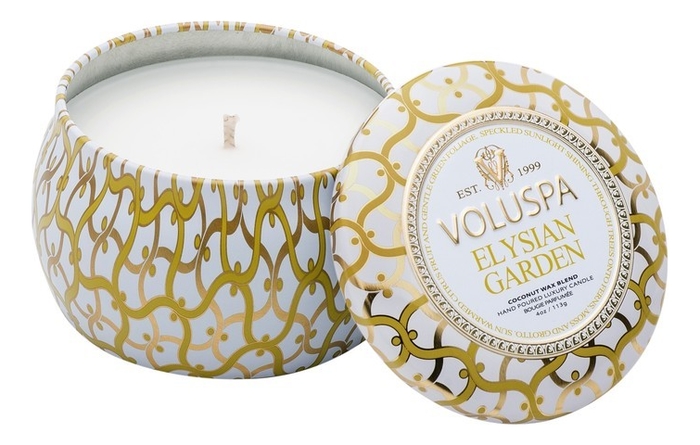 

Ароматическая свеча Elysian Garden (цитрус и нежная зелень): свеча в декоративном подсвечнике 113г, Ароматическая свеча Elysian Garden (цитрус и нежная зелень)