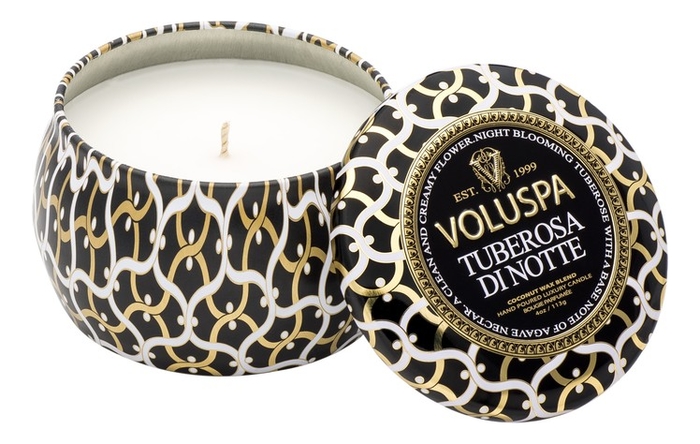 

Ароматическая свеча Tuberosa Di Notte (тубероза и нектар агавы): свеча в декоративном подсвечнике 113г, Ароматическая свеча Tuberosa Di Notte (тубероза и нектар агавы)