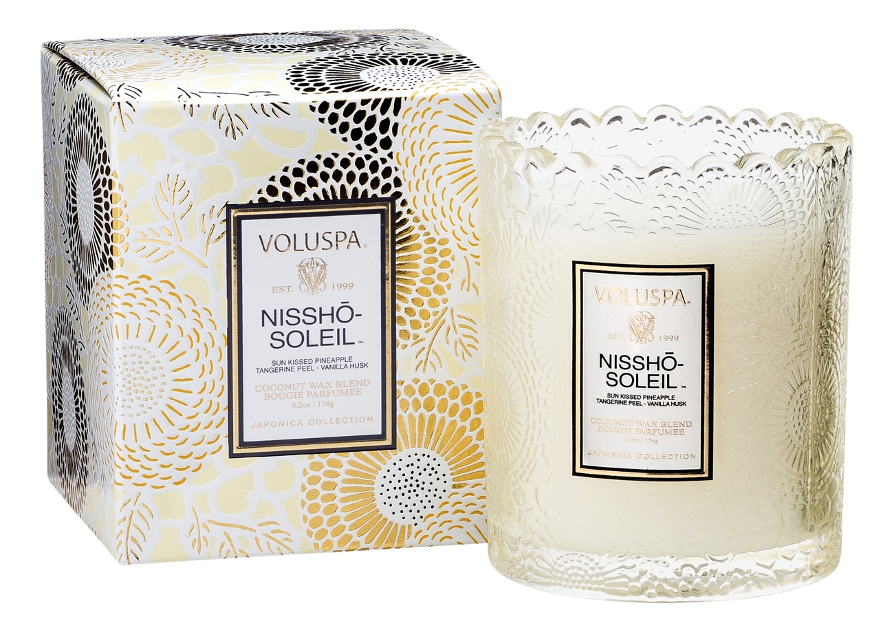 

Ароматическая свеча Nissho Soleil (день солнца): свеча в подарочной коробке 176г, Ароматическая свеча Nissho Soleil (день солнца)