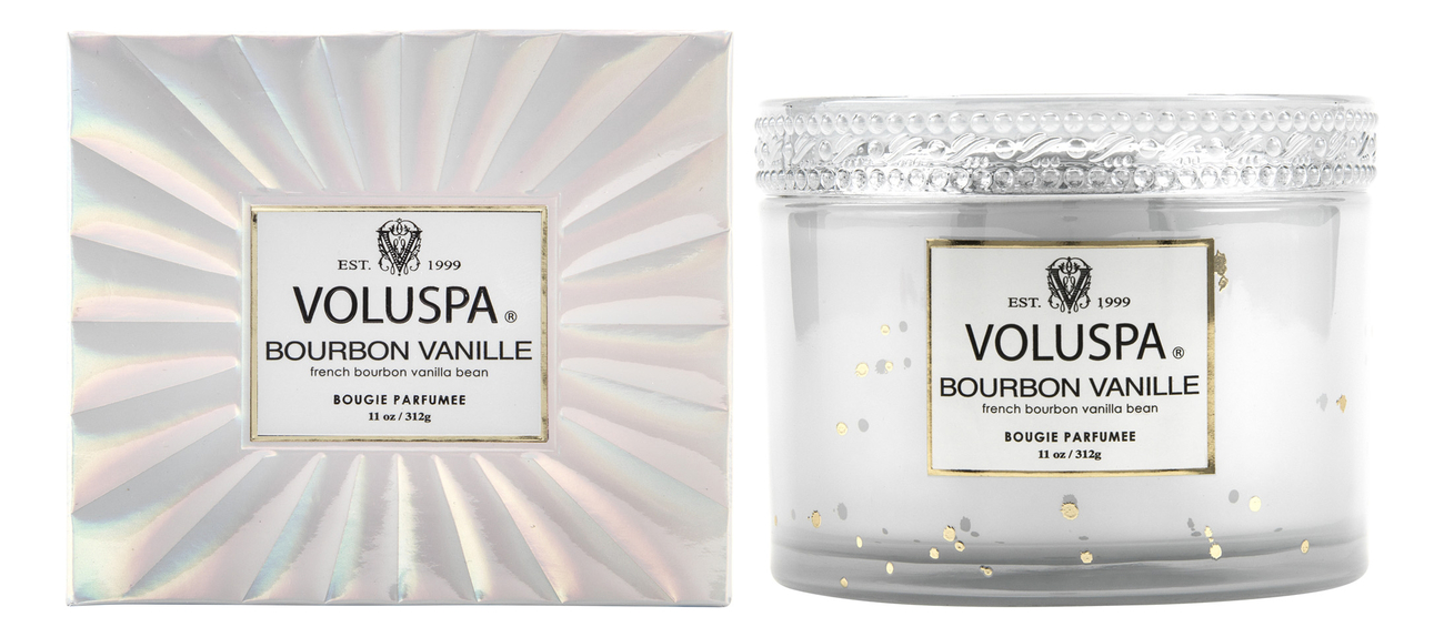 Купить Ароматическая свеча Bourbon Vanille (ваниль Бурбон): свеча в подарочной коробке 312г, VOLUSPA