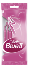 Gillette Одноразовый станок Blue II 5шт (розовый)