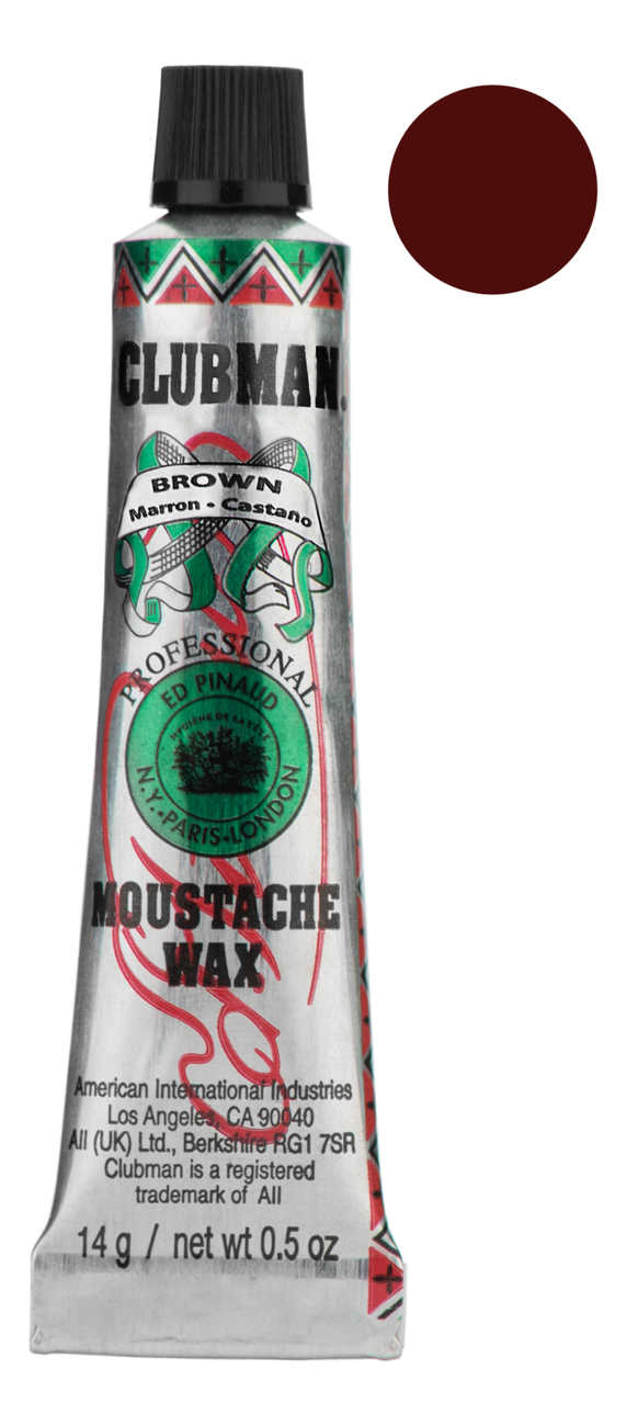 

Воск для укладки и подкрашивания бороды с щеточкой Moustache Wax Brown 14г: Коричневый, Воск для укладки и подкрашивания бороды с щеточкой Moustache Wax Brown 14г