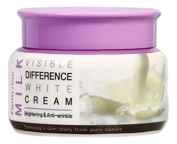 Осветляющий крем для лица на основе молока Milk Visible Difference White Cream 100г