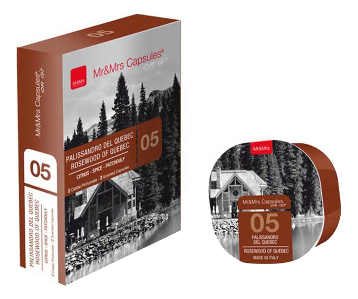 

Аромакапсула Mr & Mrs Capsules On Air 2шт: 05 Rosewood Of Quebec 1шт, Аромакапсула Mr & Mrs Capsules On Air