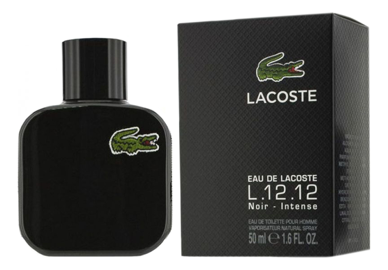 Eau de Lacoste L.12.12 Noir Intense: туалетная вода 50мл мужской кожаный ремень chantaco lacoste rc4005