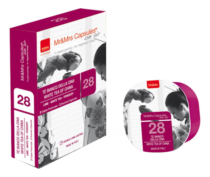 

Аромакапсула Mr & Mrs Capsules On Air: 28 White Tea Of China, Аромакапсула Mr & Mrs Capsules On Air